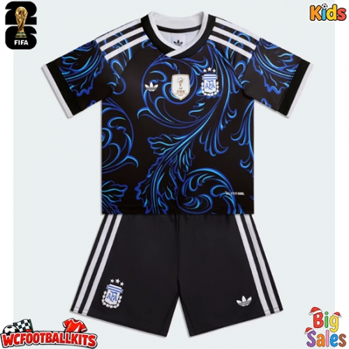 Argentina Replica Away Stadium Kit for Kids World Cup 2026 Short Sleeve (+ pants)